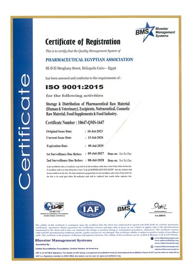 PEA ISO 9001:2015 Certificate